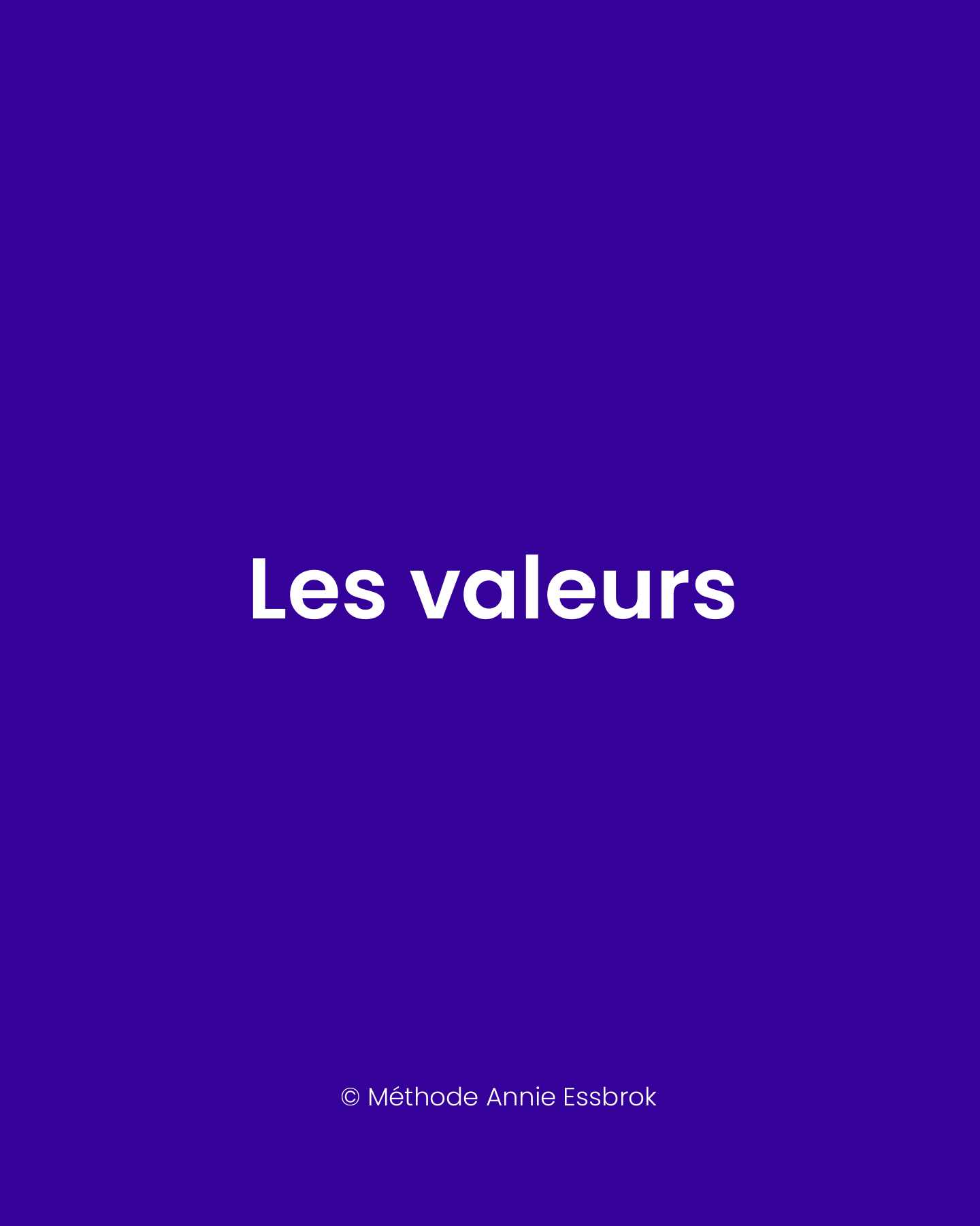 Les valeurs